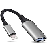 IVSHOWCO USB Camera Adapter for iPhone [Apple MFi Certified], Lightning to USB OTG Cable Adapter ...