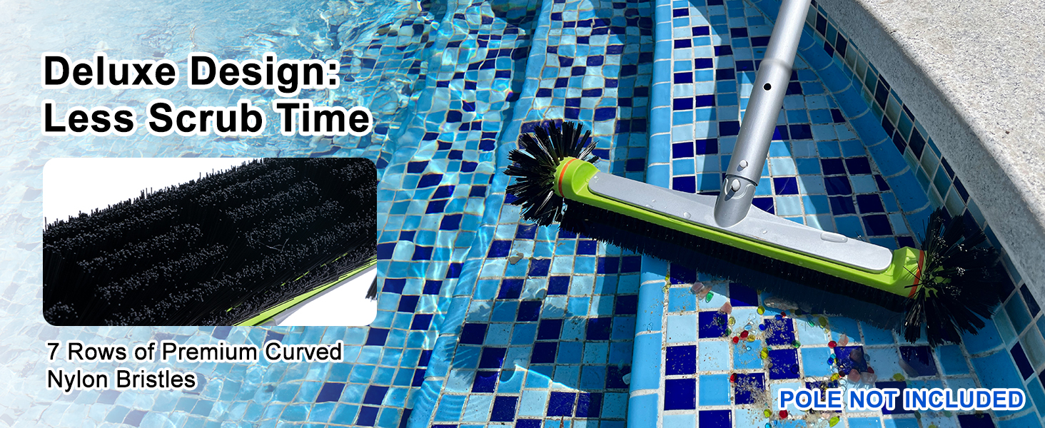 The 17.5-inch extra wide brush head covers a larger area, saving you time and effort