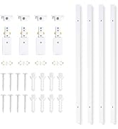 VANoopee H Track Lighting Rails Kit, 13FT H Type Track Rails White with End Caps and Live End Fee...