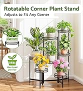 7-Tier Large Plant Stand Indoor with 7.9-Inch Wide Drainage Tray