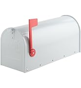 Metal Mailboxes for Outside Post Mount, RAINHOL Residential Mailbox, Galvanized Steel Heavy Duty ...