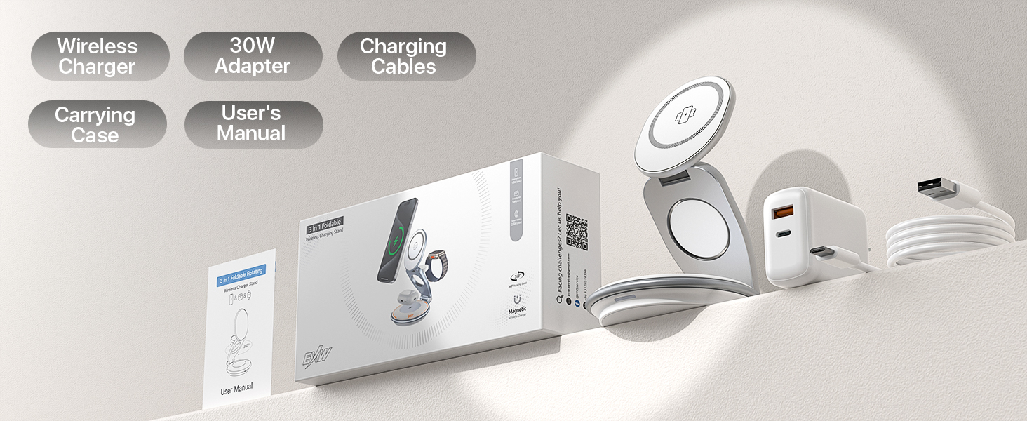 3 in 1 wireless charging station