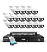 ZOSI 32 Channel 4K Security Camera System, 16x 4K Spotlight Outdoor Indoor Commercial PoE Cameras...