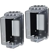 PKLIYH Outdoor Outlet Cover,Standard Single Gang Outlet Cover Weatherproof Enclosure,Rated for We...