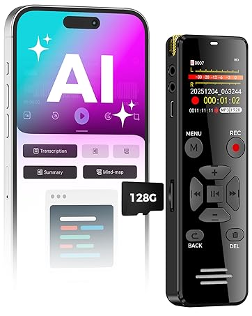 128GB AI Voice Recorder