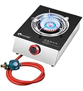 Vivicreate 15000 BTU Camping Camp Range Chef Griddle Outdoor Kitchen Garden grill propane gas Sin...