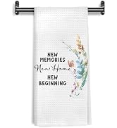 WARDOS New Memories Home Beginning Kitchen Towels, House Warming Gifts New Home Hand Towels for B...