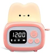 QANYI Timer Clock Night Light for Kids, Tiny Hand Size Portable LED Clock Lamp Kids Desktop Timer...