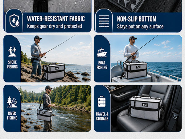 camping fishing gear organizer