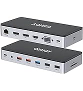 USB C Laptop Docking Station, 15 in 1 Triple Display Multiport Adapter 3 Monitors Dock with Dual ...