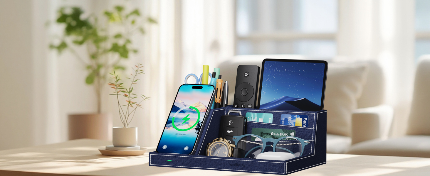 Fast Wireless Charger Desk Organizer