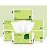 Disposable Face Towels 600 Count, Biodegradable Ultra Soft &amp; Thick Facial Towels for Sensitive Sk...