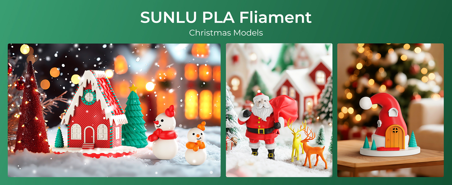 SUNLU 3D Printer Filament 250g PLA Filament 1.75mm Bundle