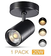 VANoopee 3-Color Dimmable Ceiling Spotlight Flush Mount Adjustable Spotlight Directional LED Spot...