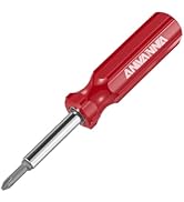 ANVANNA Tools HT0087 6-in-1 screwdriver/nut cutter set, 2 drill bits (cross, slotted, Torx, squar...