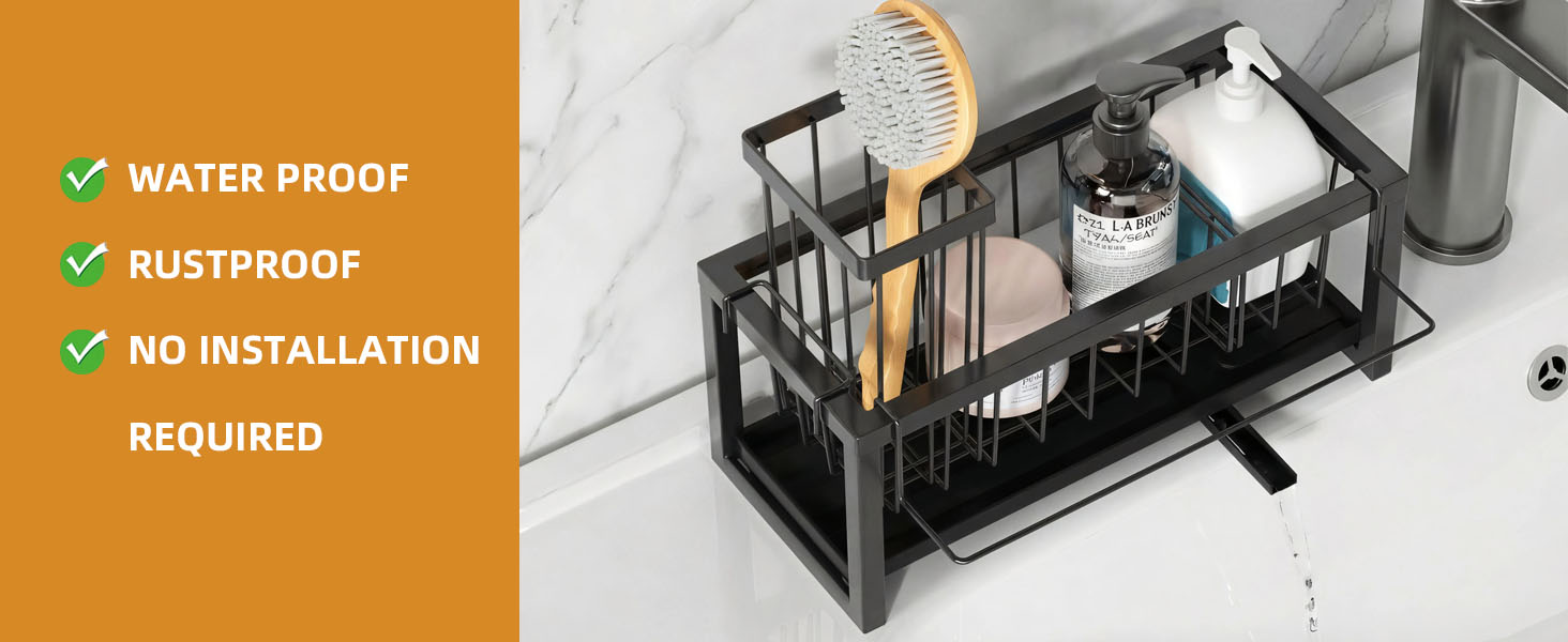 Bathroom countertop storage.