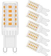 Energetic G9 LED Bulb Non-Dimmable, 40W T4 G9 Halogen Equivalent, 400LM G9 LED Bulb Soft White 27...