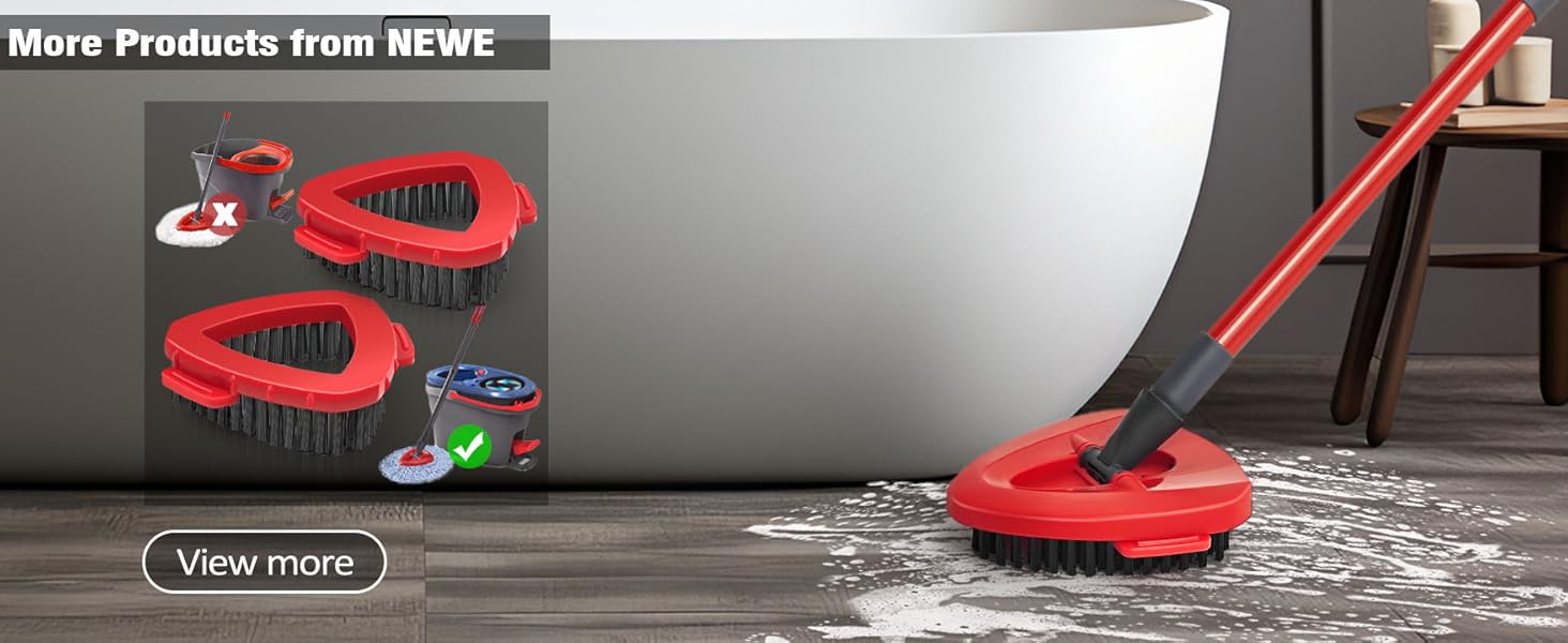 NEWE 2 Pack Scrub Brush Replacement Head for 2-Tank system
