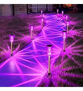 Gorrzai Christmas Solar Lights Outdoor 10 Pack Solar Pathway Lights Outdoor Halloween Decorations...