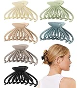 6Pcs Hair Clips for Women, 4.7‘’ Large Neutral Hair Claws Clips for Thick Thin Hair, Matte Jumbo ...