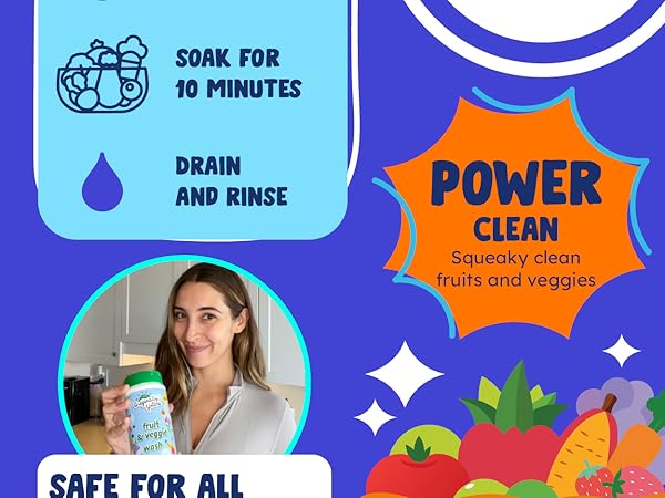 fruit &amp; veggie wash mineral-based mineral based vegetable fruit wash soak rinse fragrance free wash