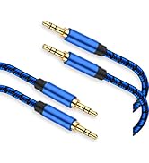 NC XQIN 2 Pack Aux Cord 6.6 ft/2m - 3.5mm Audio Cable Aux Cable for Car,Nylon Braided Audio Cable...