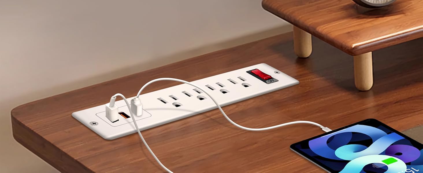 Recessed Power Strip USB C