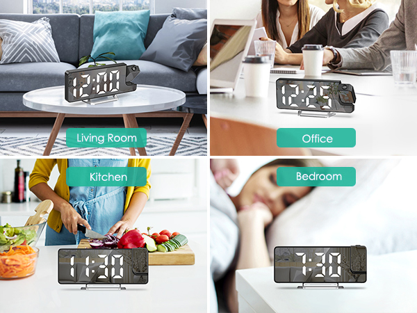 bedroom projection alarm clock