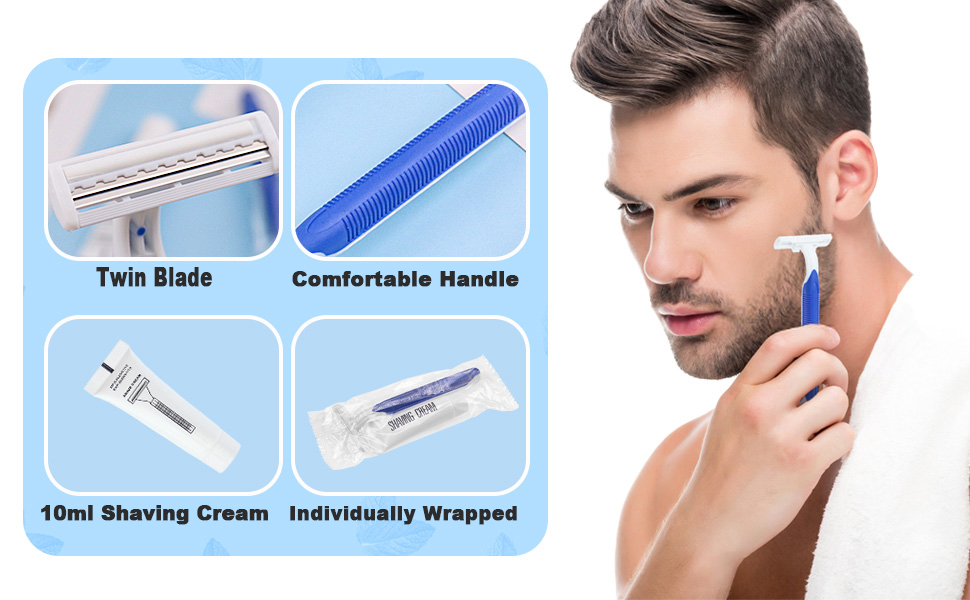 Disposable Shaving Razors Individual Wrapped