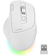 EWEADN C2 Ergonomic Wireless Mouse, RGB Rechargeable Ergonomic Bluetooth Mouses, 2.4G with 4000 D...