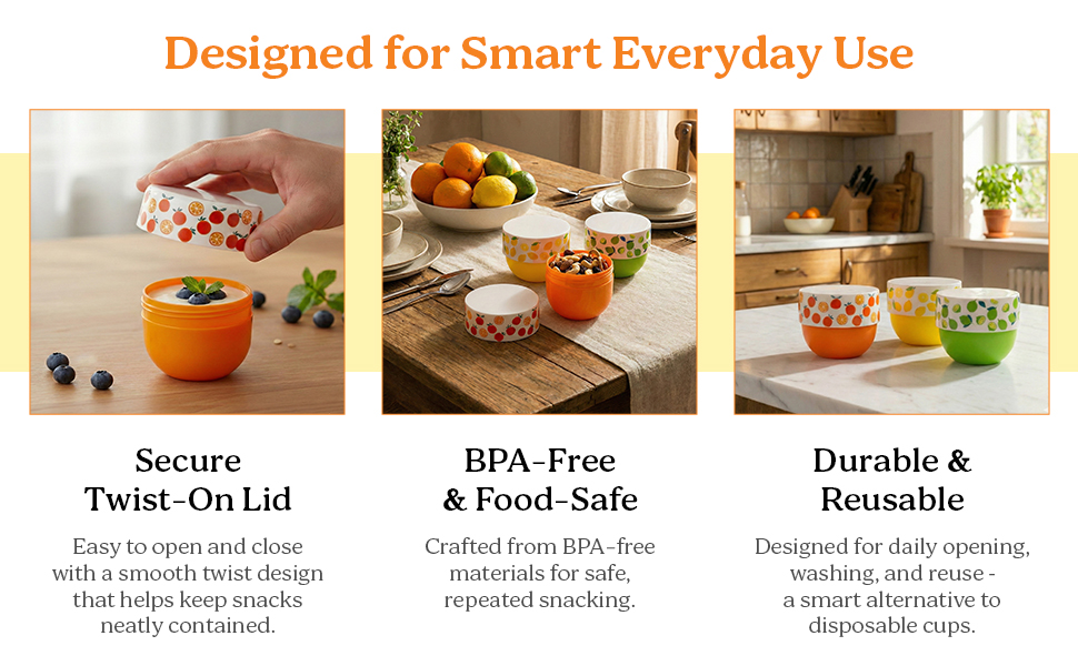 MosJos Snack &amp;amp; Dessert Containers - B0GP4QNBPK