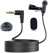 SEYUGOPTI Lavalier Lapel Microphone for DJI MIC 1/2 for Rode GO II Wireless Transmitter, L-Shaped...