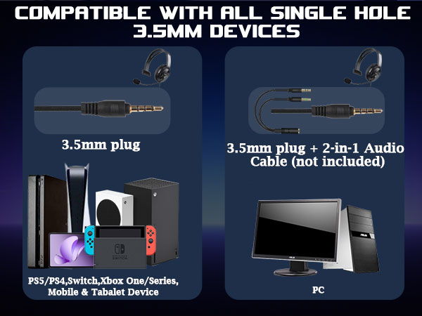 one ear headset with mic