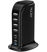 USB Charging Station for Multiple Devices - 6 in 1 USB Hub with 6 USB Ports, 1 PD Port(5-12V/18W)...