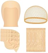 NEBURORA 8 Pcs Bald Cap Halloween Latex Bald Caps for Adults Women Men Wig Cap Costume for Hallow...