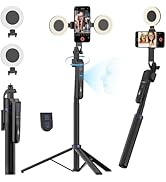 USKEYVISION Auto Face Tracking Tripod 360 Rotation,Phone Tripod for iPhone w/Fill Light,Selfie St...
