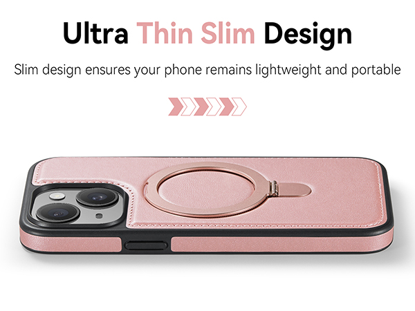 case with stand pu leather compatible with magsafe