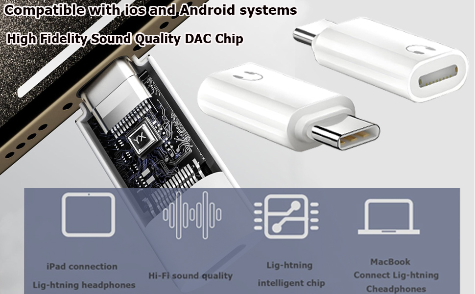 USB C to Light-ning Earphone Audio Adapter