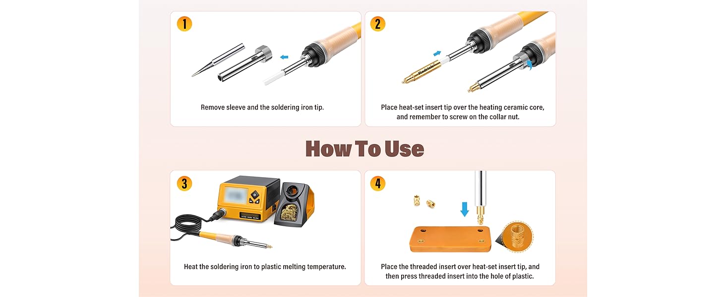 Heat Set Insert Tool M2 M2.5 M3 M4 M5 M6
