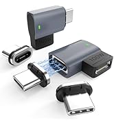 3C'S USB C Magnetic Adapter 2Pack+4 Male Ports,11Pin Right Angle Type C Magnetic Adapter,Supports...