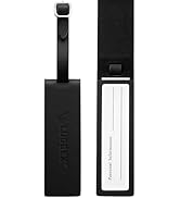 LUGGEX Leather Luggage Tag, Genuine Leather Luggage Tags for Suitcases, Luggage ID Tag with Magne...