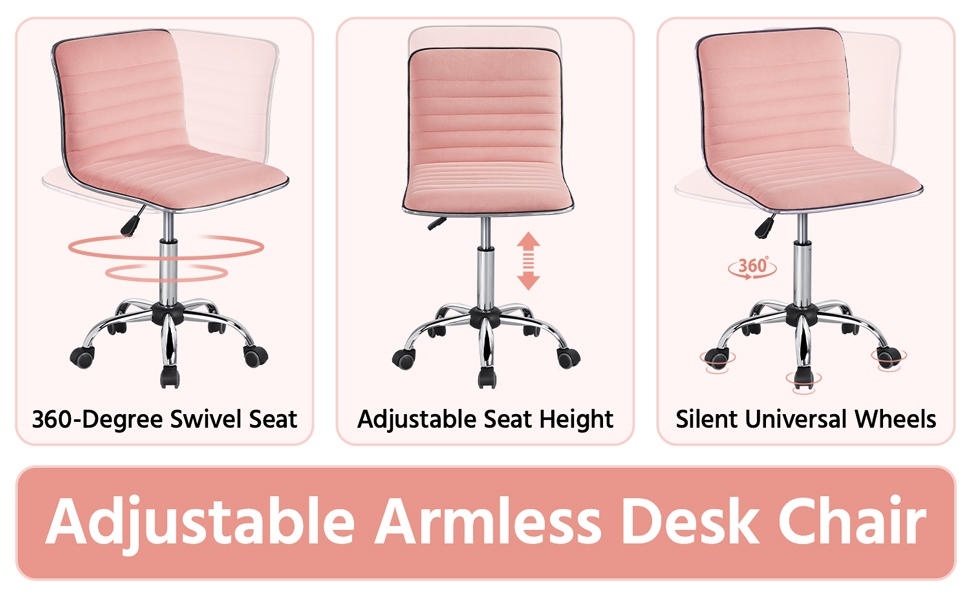 adjustable armless chair
