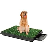 Dog Grass Pad with Tray,30 x 20 Inch Artificial Grass Pee Pad for Puppy Potty Training,Reusable I...
