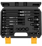 18-Pieces Impact Socket Extension Set: 1/4", 3/8" &amp; 1/2" Drive Socket Extension Bar, Socket Adapt...