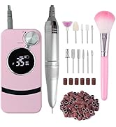 Electric Nail File Professional Cordless Nail Drill 35000RPM Gel Nail Polish Remove Portable Rech...