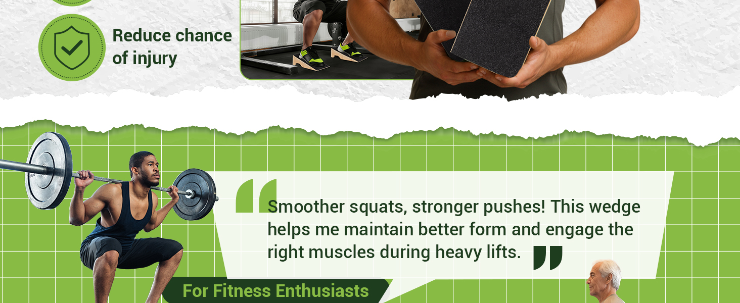 heel elevated squat wedge