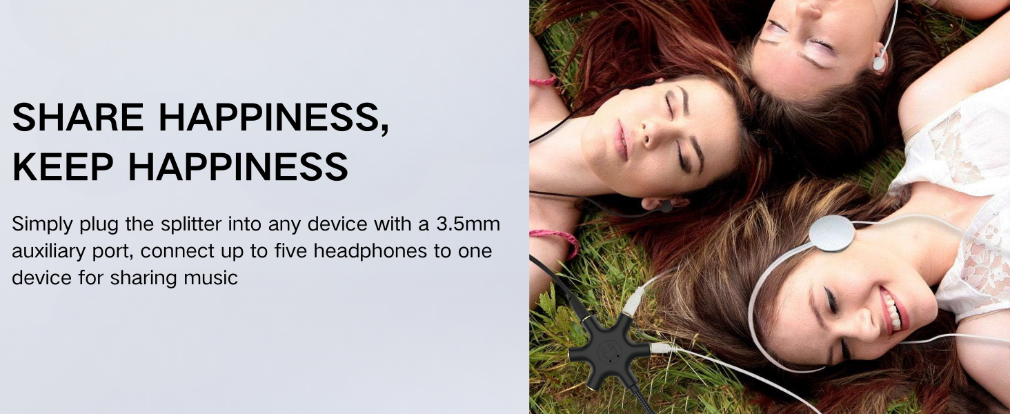 USB C Headphone Splitter (5-Way)