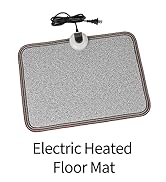 TISHIJIE Electric Heated Floor Mats - AC 110V Foot Heater, Heated Foot Warmer Mat Under Desk for ...