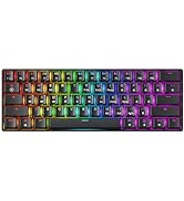GK61 Mechanical Gaming Keyboard - 61 Keys Multi Color RGB Illuminated LED Backlit Wired Programma...