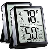 Antonki 2-Pack Room Thermometer, Digital Small Hygrometer Indoor Thermometer Humidity Gauge, Temp...